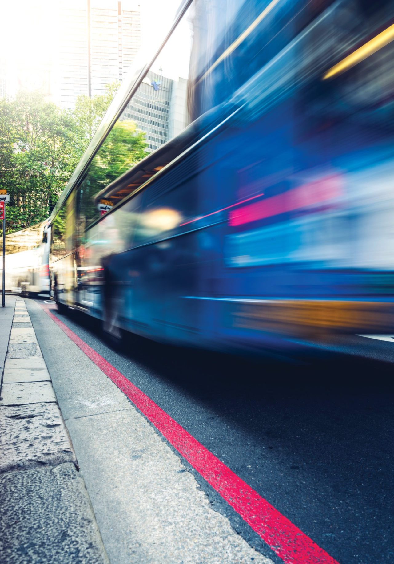 sydney street bus,motion blur,Australia.